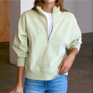 NWOT AYR cotton half zip sweater